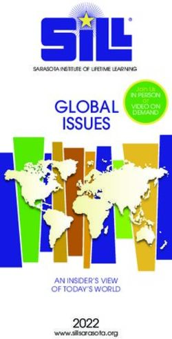 GLOBAL ISSUES - AN INSIDER'S VIEW OF TODAY'S WORLD - Sarasota Institute of Lifetime Learning