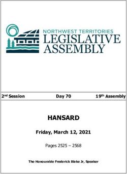 HANSARD Friday, March 12, 2021 - Day 70 - Legislative Assembly of The Northwest Territories