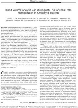 Blood Volume Analysis Can Distinguish True Anemia From Hemodilution in Critically Ill Patients