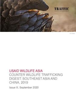 USAID WILDLIFE ASIA COUNTER WILDLIFE TRAFFICKING DIGEST: SOUTHEAST ASIA AND CHINA, 2019 - Issue III, September 2020 - Traffic.org