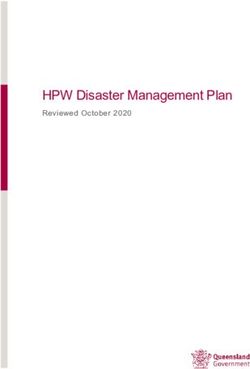 HPW Disaster Management Plan - Reviewed October 2020 - Department of ...