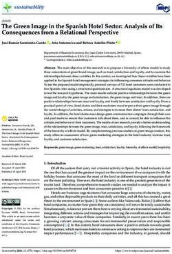 The Green Image in the Spanish Hotel Sector: Analysis of Its Consequences from a Relational Perspective - MDPI
