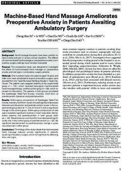 Machine-Based Hand Massage Ameliorates Preoperative Anxiety in Patients Awaiting Ambulatory Surgery