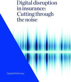 DIGITAL DISRUPTION IN INSURANCE: CUTTING THROUGH THE NOISE - MCKINSEY