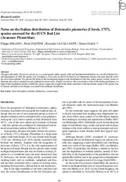Notes on the Italian distribution of Dolomedes plantarius (Clerck, 1757), species assessed for the IUCN Red List (Araneae: Pisauridae)
