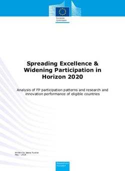 Spreading Excellence & Widening Participation in Horizon 2020 - Analysis of FP participation patterns and research and innovation performance of ...
