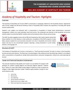 Academy of Hospitality and Tourism-Highlights