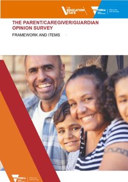 THE PARENT CAREGIVER GUARDIAN OPINION SURVEY FRAMEWORK AND ITEMS