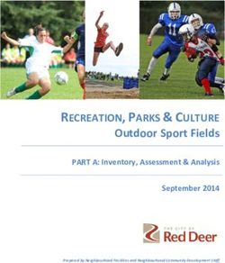 RECREATION, PARKS & CULTURE - Outdoor Sport Fields PART A: Inventory, Assessment & Analysis - The City of Red Deer