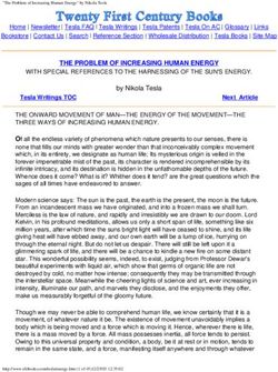 THE PROBLEM OF INCREASING HUMAN ENERGY - WITH SPECIAL REFERENCES TO THE HARNESSING OF THE SUN'S ENERGY.