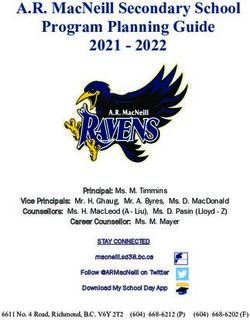 A.R. MacNeill Secondary School Program Planning Guide 2021 2022