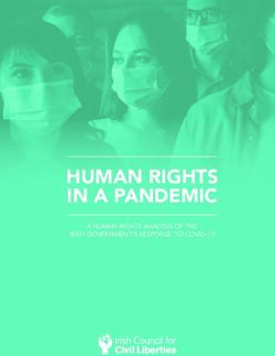 HUMAN RIGHTS IN A PANDEMIC - A HUMAN RIGHTS ANALYSIS OF THE IRISH GOVERNMENT'S RESPONSE TO COVID-19 - Irish Council for Civil ...