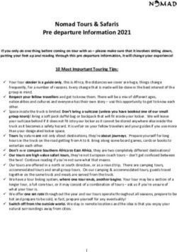 Nomad Tours & Safaris Pre departure Information 2021