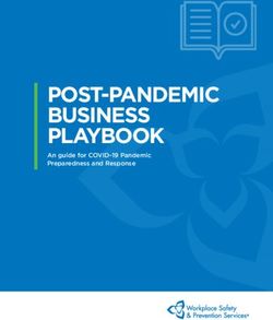 POST-PANDEMIC BUSINESS PLAYBOOK - An guide for COVID-19 Pandemic Preparedness and Response - WSPS