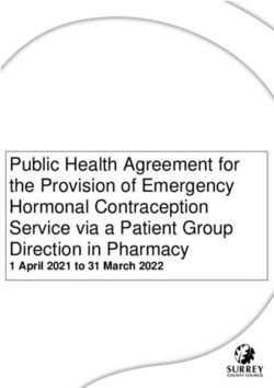 Public Health Agreement for the Provision of Emergency Hormonal Contraception Service via a Patient Group Direction in Pharmacy - 1 April 2021 to ...