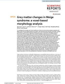 Grey matter changes in Meige syndrome: a voxel based morphology analysis - Nature