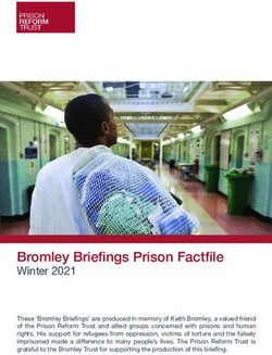 Bromley Briefings Prison Factfile - Winter 2021 - Prison Reform Trust