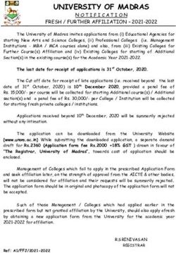 UNIVERSITY OF MADRAS - University of ...