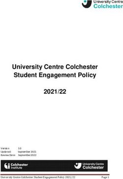 University Centre Colchester Student Engagement Policy 2021/22