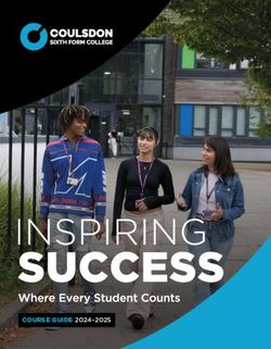 COULSDON SIXTH FORM COLLEGE - COURSE GUIDE 2024-2025