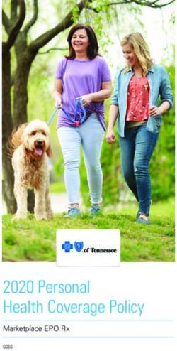 2020 Personal Health Coverage Policy - Marketplace EPO Rx