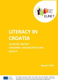 LITERACY IN CROATIA COUNTRY REPORT CHILDREN, ADOLESCENTS AND ADULTS - ORBi