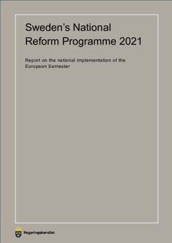 Sweden's National Reform Programme 2021 - Report on the national implementation of the European Semester