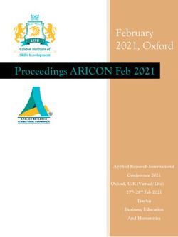 Proceedings ARICON Feb 2021 - February 2021, Oxford - Applied Research International - Applied Research ...