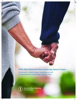 2019-2021 Memorial Sloan Kettering Cancer Center - Community Health Needs Assessment and Comprehensive Community Service Plan