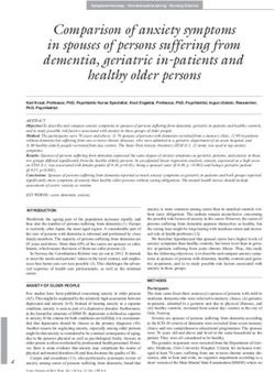 Comparison of anxiety symptoms in spouses of persons suffering from dementia, geriatric in-patients and healthy older persons