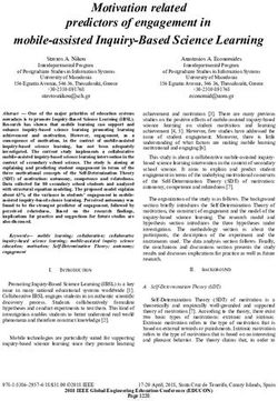 MOTIVATION RELATED PREDICTORS OF ENGAGEMENT IN MOBILE-ASSISTED INQUIRY-BASED SCIENCE LEARNING - UOM