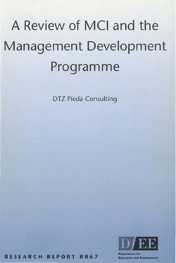 Management Development Programme - A Review of MCI and the DTZ Pieda Consulting