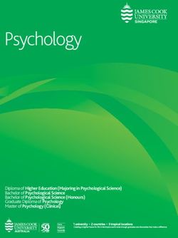 Diploma of Higher Education (Majoring in Psychological Science) Bachelor of Psychological Science Bachelor of Psychological Science (Honours) ...