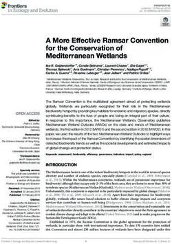 A More Effective Ramsar Convention for the Conservation of Mediterranean Wetlands - GEO BON