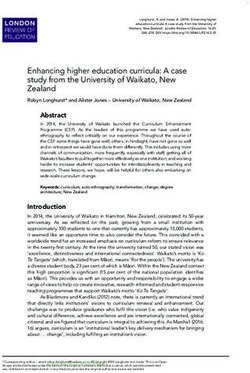 Enhancing higher education curricula: A case study from the University of Waikato, New Zealand - ERIC