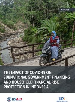THE IMPACT OF COVID-19 ON SUBNATIONAL GOVERNMENT FINANCING AND HOUSEHOLD FINANCIAL RISK PROTECTION IN INDONESIA - March 2021