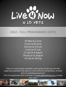 2022 FULL PROGRAMME DATES