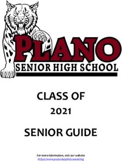 CLASS OF SENIOR GUIDE - 2021 For more information, visit our website Plano ISD