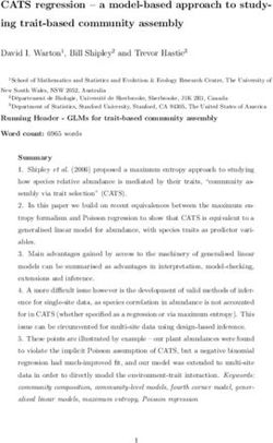 CATS regression - a model-based approach to studying trait-based community assembly