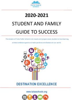 STUDENT AND FAMILY GUIDE TO SUCCESS 2020-2021 - DESTINATION EXCELLENCE