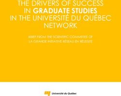 IN GRADUATE STUDIES THE DRIVERS OF SUCCESS IN THE UNIVERSITÉ DU QUÉBEC NETWORK - BRIEF FROM THE SCIENTIFIC COMMITTEE OF LA GRANDE INITIATIVE ...