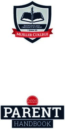 PARENT HANDBOOK 2020 - Mueller Connect