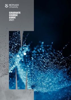 GRADUATE COURSE GUIDE 2021 - MONASH UNIVERSITY
