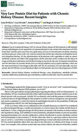 Very Low Protein Diet for Patients with Chronic Kidney Disease: Recent Insights - MDPI