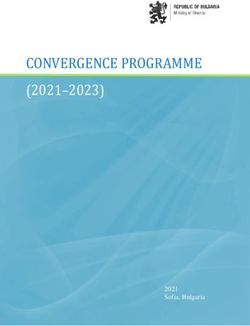 CONVERGENCE PROGRAMME - (2021-2023) - 2021 Sofia, Bulgaria - European Commission