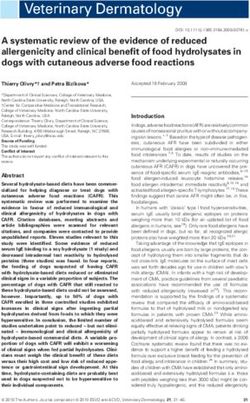 A systematic review of the evidence of reduced allergenicity and clinical benefit of food hydrolysates in dogs with cutaneous adverse food ...