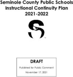 Seminole County Public Schools Instructional Continuity Plan 2021-2022 - DRAFT Published for Public Comment