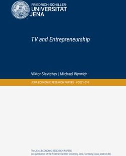 TV and Entrepreneurship - Viktor Slavtchev | Michael Wyrwich JENA ECONOMIC RESEARCH PAPERS # 2021-010