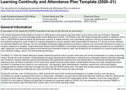 Learning Continuity and Attendance Plan Template (2020-21)