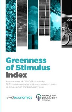 Greenness of Stimulus Index - An assessment of COVID-19 stimulus by G20 countries and other major economies in relation to climate action and ...